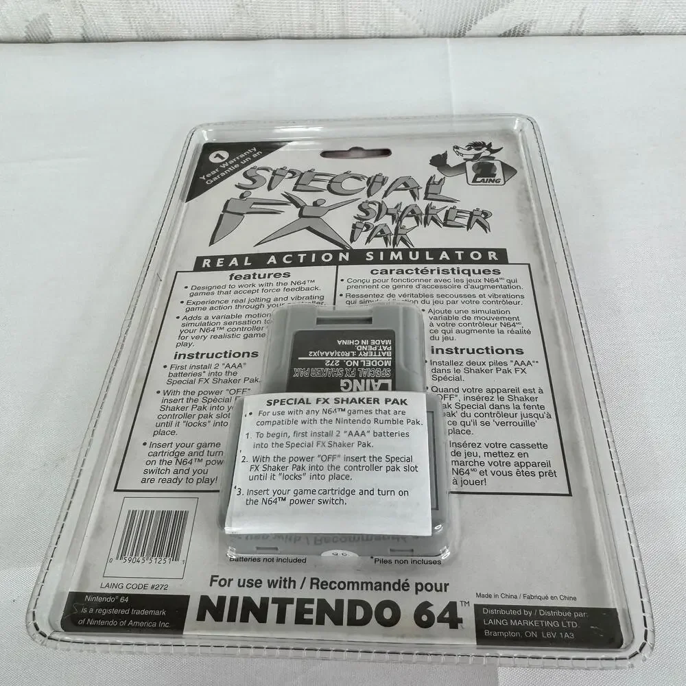 Nintendo 64 Laing Special FX Shaker Pak Real Action Simulator No.‎ 272 New